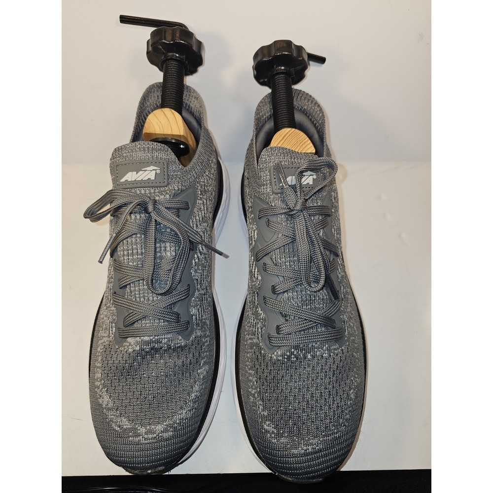 Avia Men's Gray Knit Upper Slip-on Low-Top Athletic Jogger Sneakers Shoes: 10